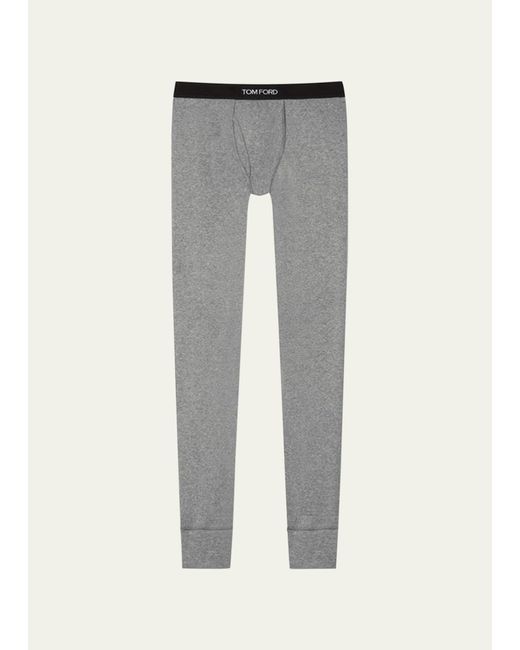 Tom Ford Gray Cotton Stretch Jersey Long Johns for men