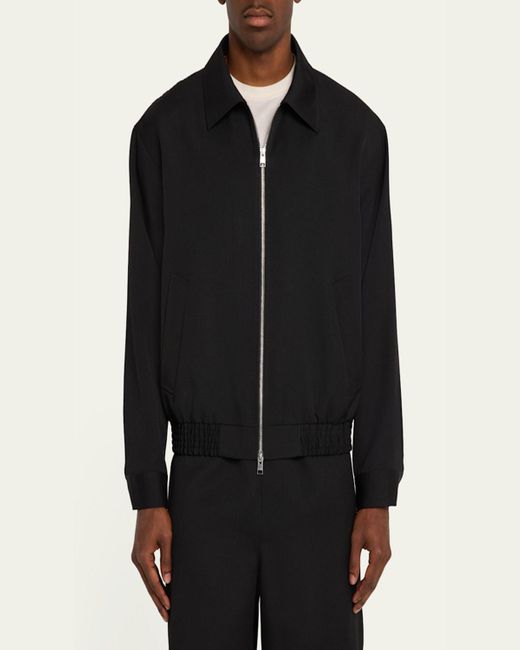 FRAME Black Wool Full-Zip Blouson for men