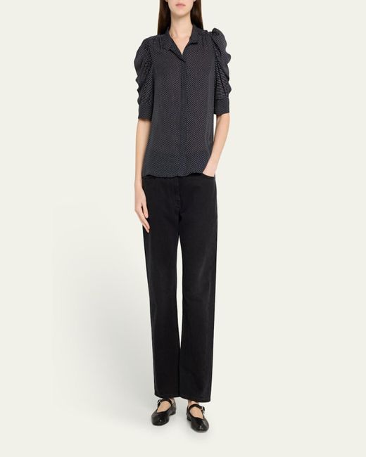 FRAME Blue The Gillian Top