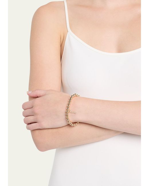 Sydney Evan 14k Diamond Pave Love Script Bracelet in Metallic Lyst