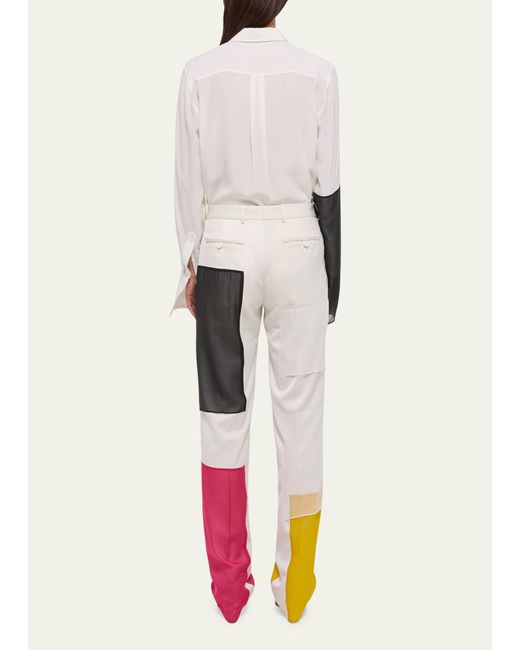 Helmut Lang Multicolor Tailored Patchwork Pants