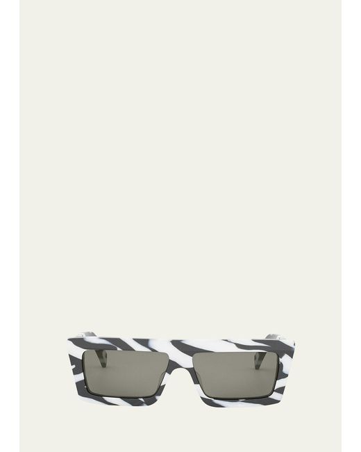 Céline Gray Flat-top Rectangle Sunglasses for men