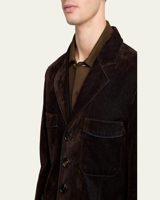 Tom Ford Black Wool Patch Pocket Single-Breasted Blazer for men