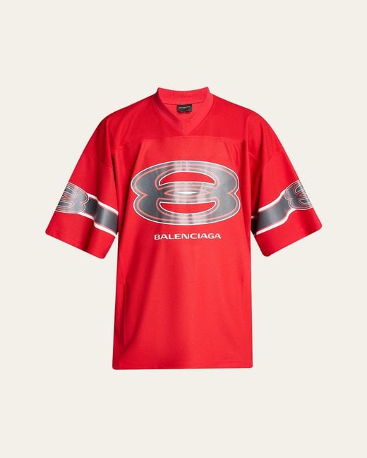 Balenciaga Unity Sports Icon Mesh Jersey T-Shirt in Red for Men | Lyst