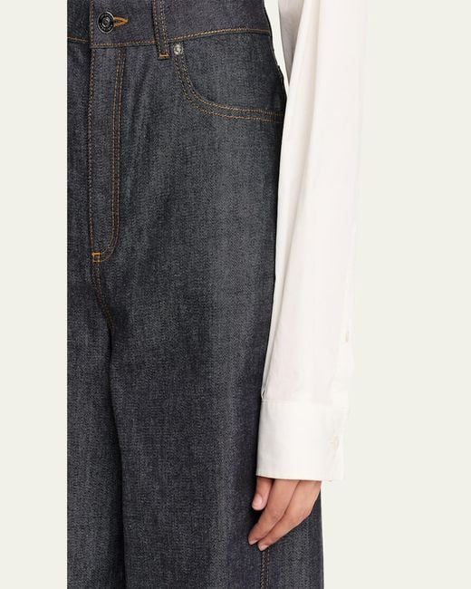 Givenchy Blue Denim Barrel-Leg Cocoon Pants