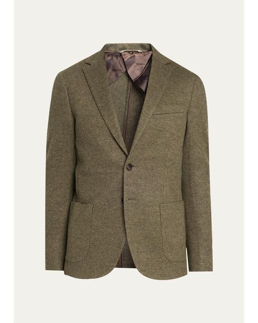 Baldassari Green Cotton Jacket for men