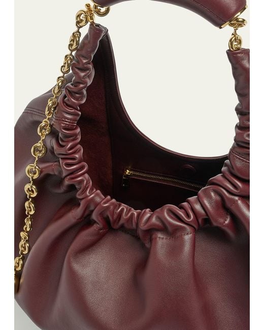 Loewe Brown Squeeze Medium Shoulder Bag In Napa Leather