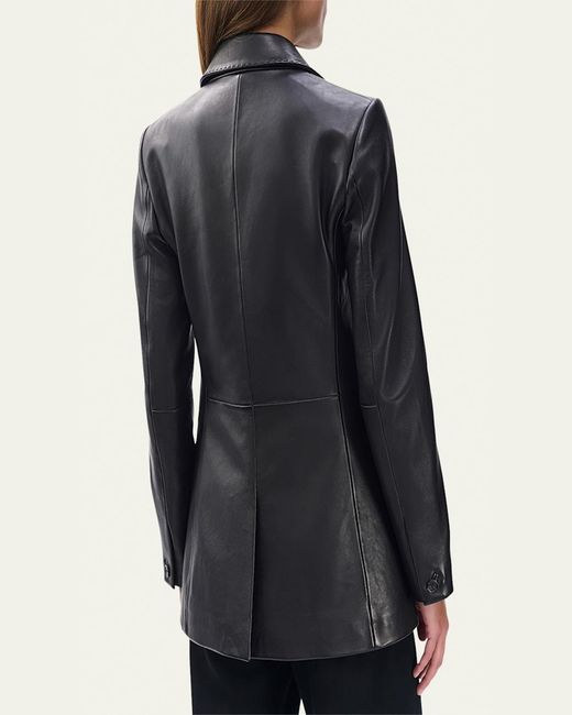 Rag & Bone Blue Ash Leather Blazer
