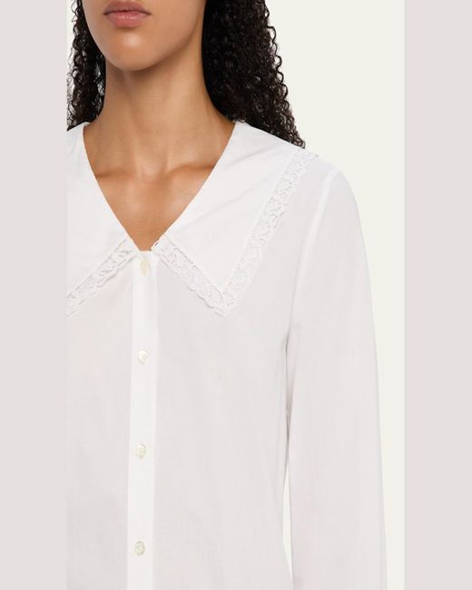 FRAME White The Charm Blouse