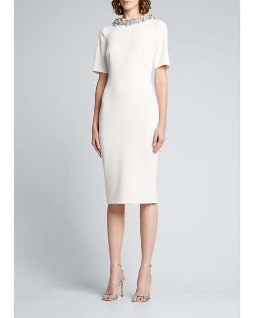 Badgley mischka beaded 2025 sleeve cocktail dress