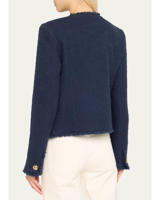 Cinq À Sept Blue Christie Tweed Jacket