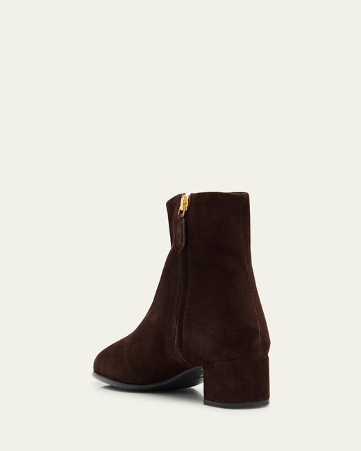 Prada Brown Suede Ankle Booties