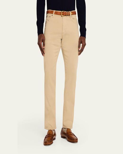 Ralph Lauren Natural Sherrington Slim Twill 5-Pocket Pants for men
