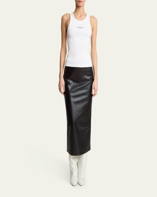 Givenchy White Archive Logo Stamp Print Tank Top