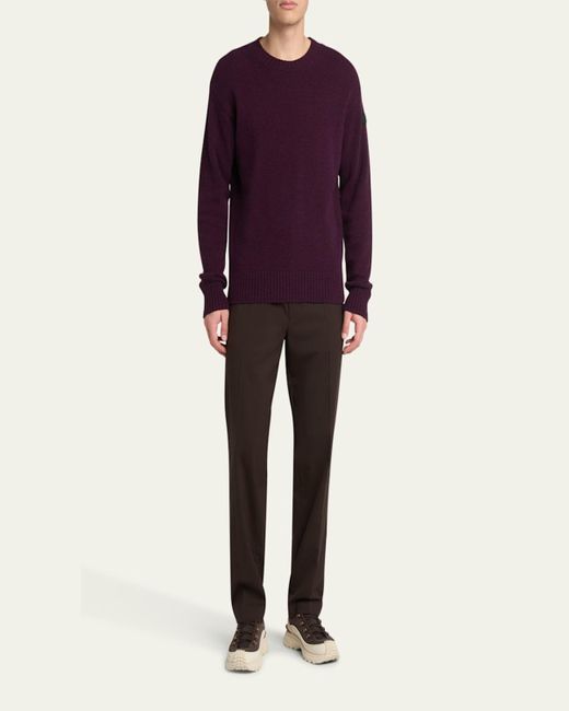 Moncler Purple Wool And Cashmere Crewneck Sweater for men