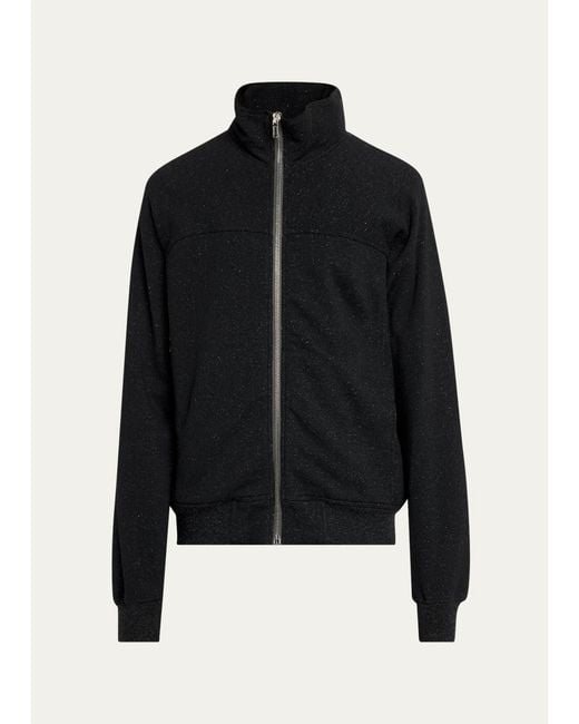 Rick Owens Black High Neck Full-Zip Jacket for men