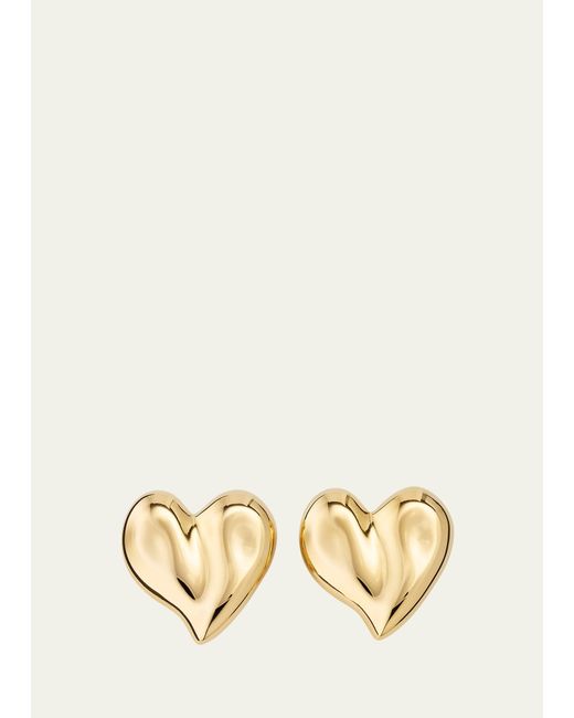 Ben-Amun Natural Pamela Gold Heart Shape Clip-on Earrings