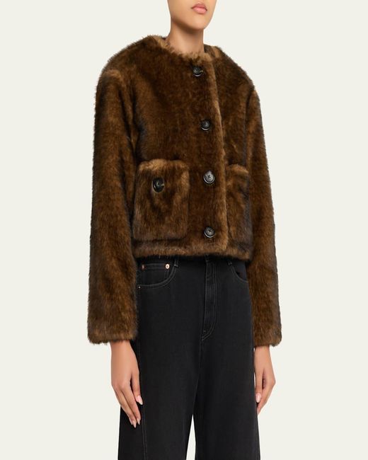 Marc Jacobs Brown Teddy Cropped Jacket