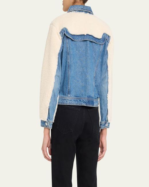 Mother Blue Combo Denim Jacket