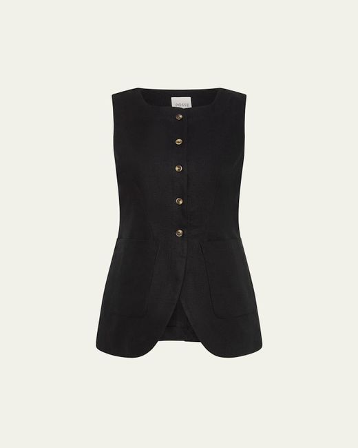Posse Black Emma Linen Vest