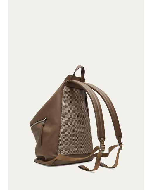 Loewe Natural Convertible Leather Backpack for men