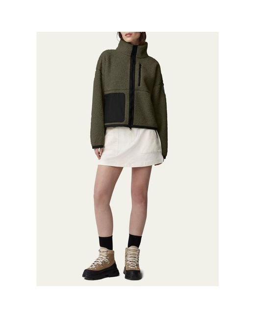 Canada Goose Green Simcoe Fleece Zip Jacket