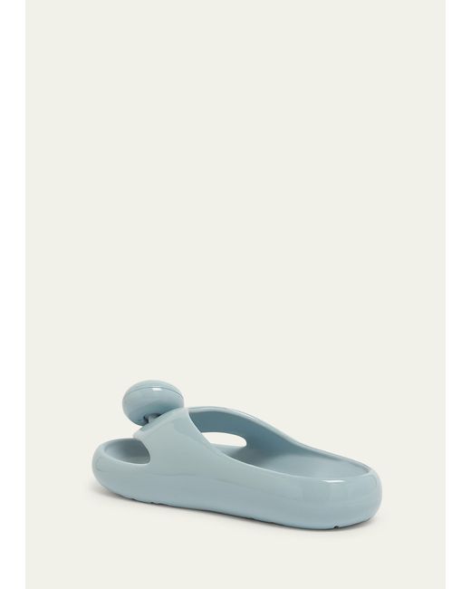 Loewe Blue Pebble Foam Toe-post Slide Sandals