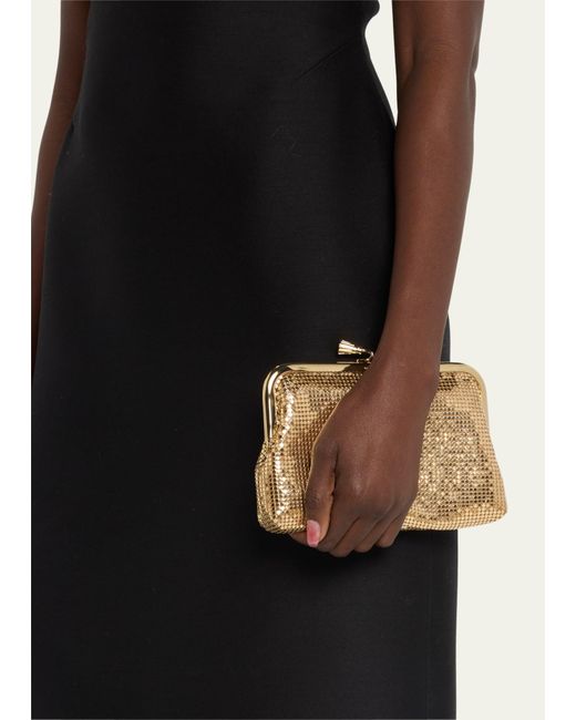 Anya Hindmarch Maud Tassel Metal Mesh Clutch Bag in Natural Lyst