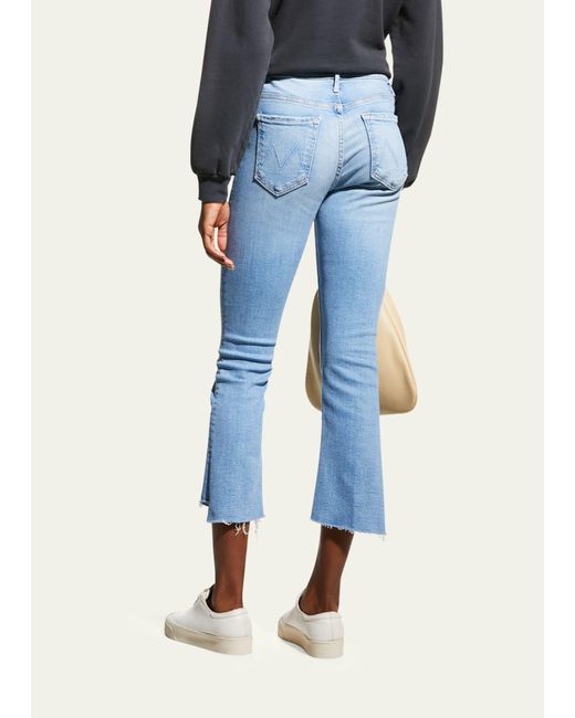 Mother Blue The Insider Crop Step Fray Jeans