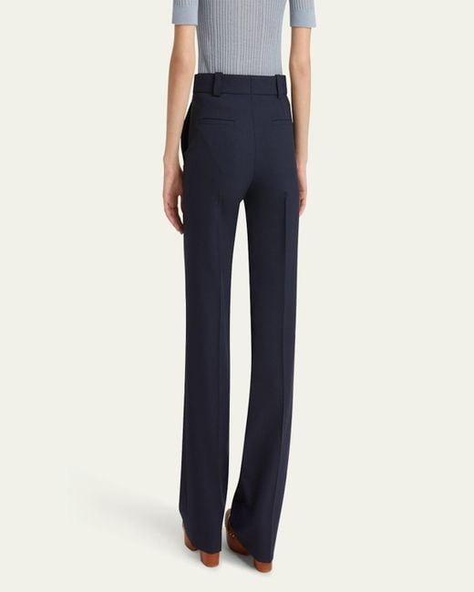 Chloé Blue Boyish Straight-Leg Tailored Trousers