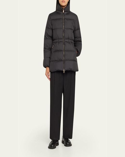 Moncler Gray Brossette Down Puffer Jacket