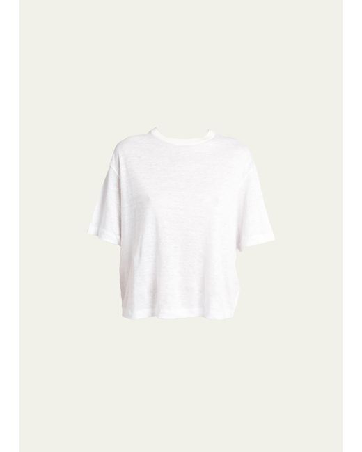 Loro Piana White Gargano Linen T-shirt