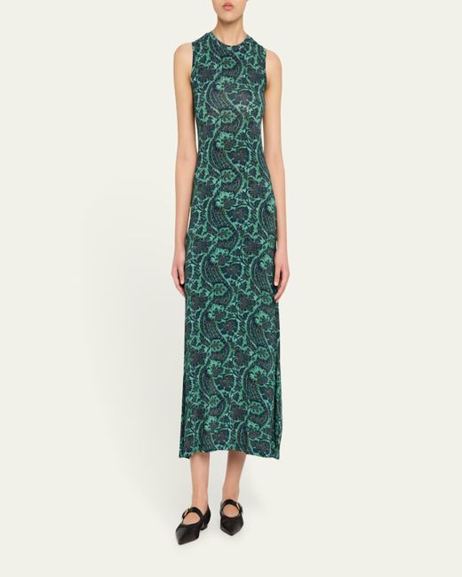 Ulla Johnson Green Orla Sleeveless Midi Dress