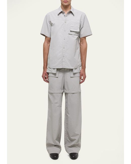 Helmut Lang Gray Air Nylon Pocket Short-sleeve Shirt for men