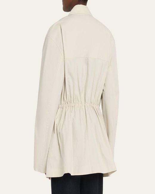 Totême  Natural Collared Drawstring Jacket
