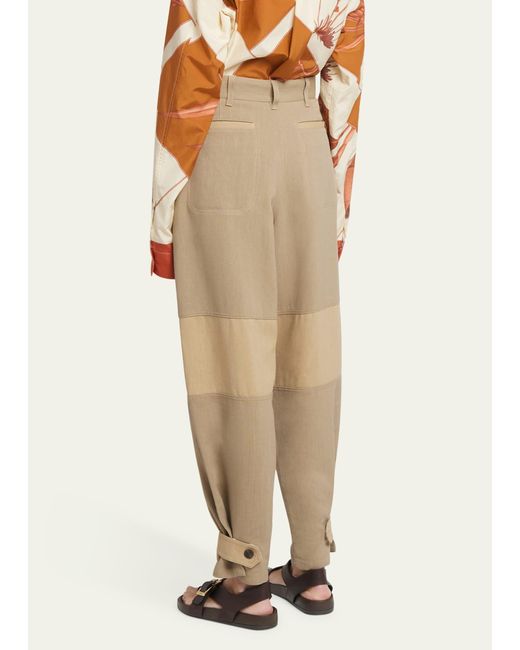 Loewe Natural Cargo Belted Cuff Trousers