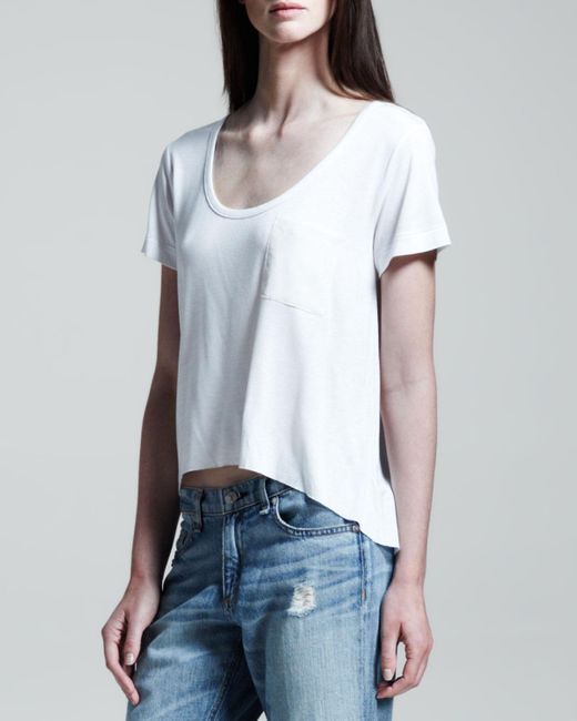 Rag & Bone Blue Featherweight Logan Mid-Rise Wide-Leg Jeans