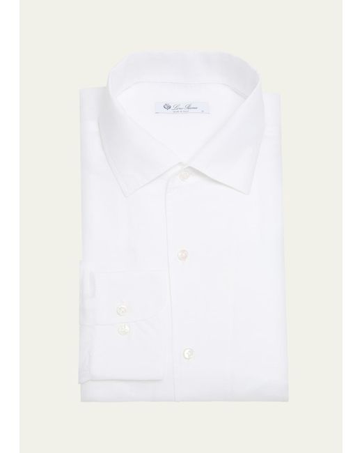 Loro Piana White Andre Linen-cotton Sport Shirt for men