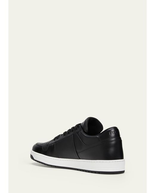 Prada White Downtown Low-top Leather Sneakers for men