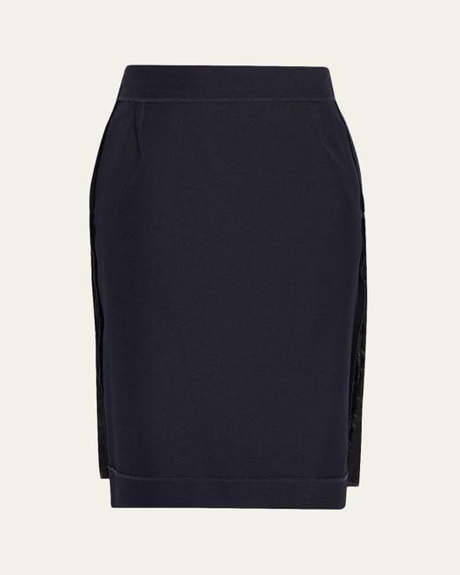 Maison Margiela Blue Inside-Out Midi Pencil Skirt