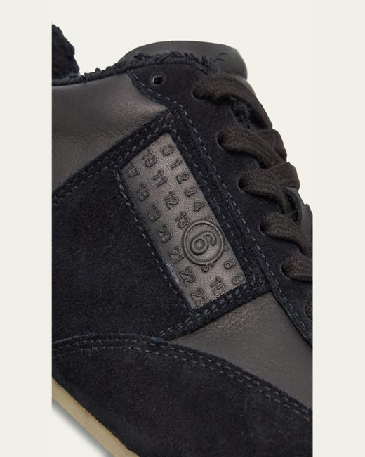 MM6 by Maison Martin Margiela Black Anatomic Mixed Leather Sneakers