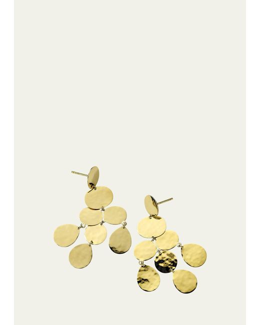 Ippolita Metallic Small Crinkle Chandelier Earrings In 18k Gold