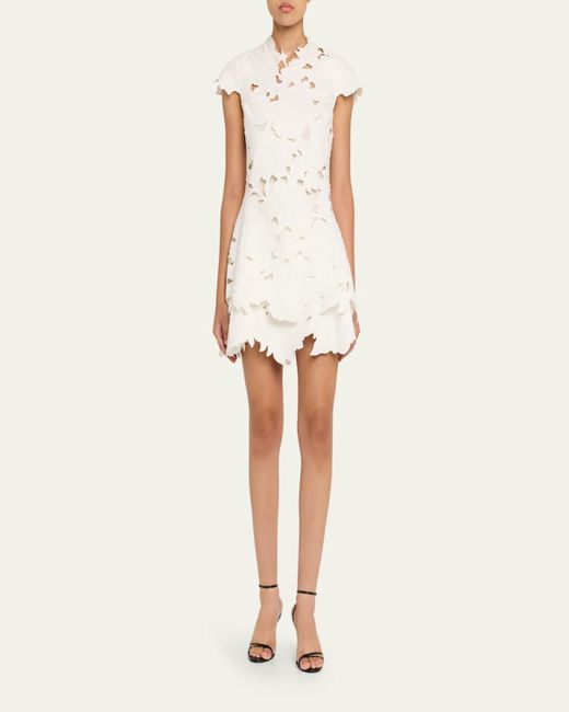 forever 21 ruffle trim mini dress Ruffle Lace-Up Mini Dress