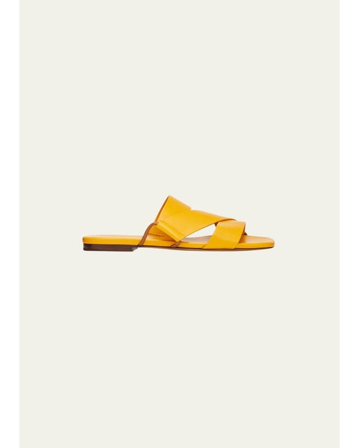 vince behati leather flat