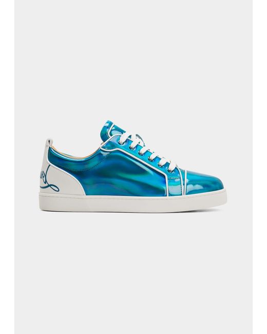 Christian Louboutin Fun Louis Junior Flat Low Top Sneaker in Blue for Men