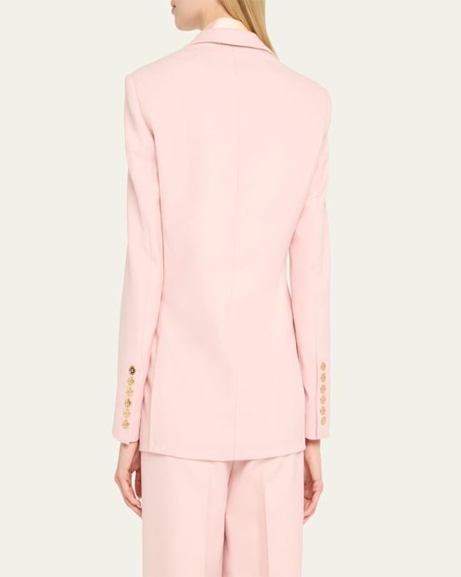 Sergio Hudson Pink Single-Breasted Wool Blazer