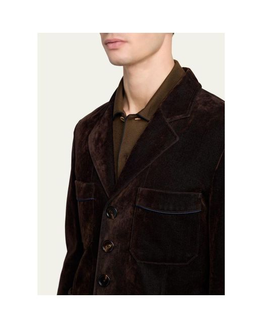 Tom Ford Black Wool Patch Pocket Single-Breasted Blazer for men