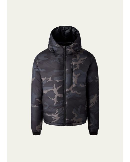 Canada Goose Lodge Camo Hooded Puffer Coat in Blue for Men | Lyst