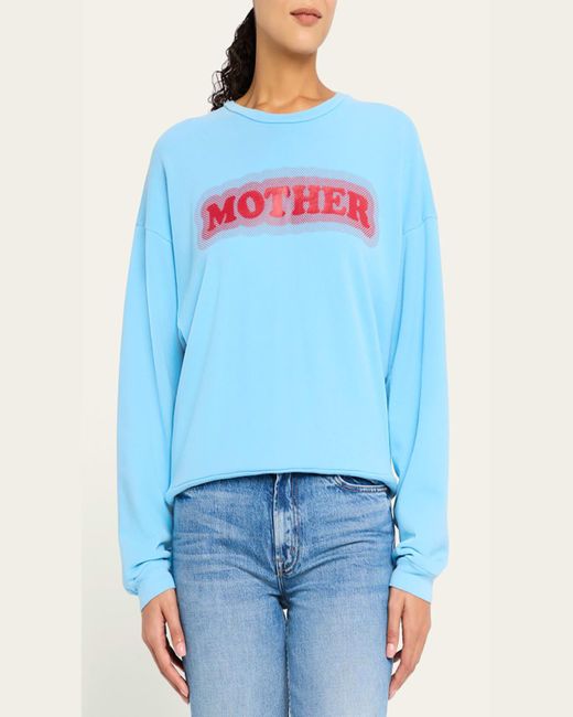 Mother Blue The Drop Square Graphic Crewneck Sweatshirt