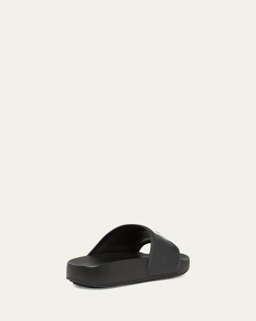 Givenchy White Logo Label Slide Sandals